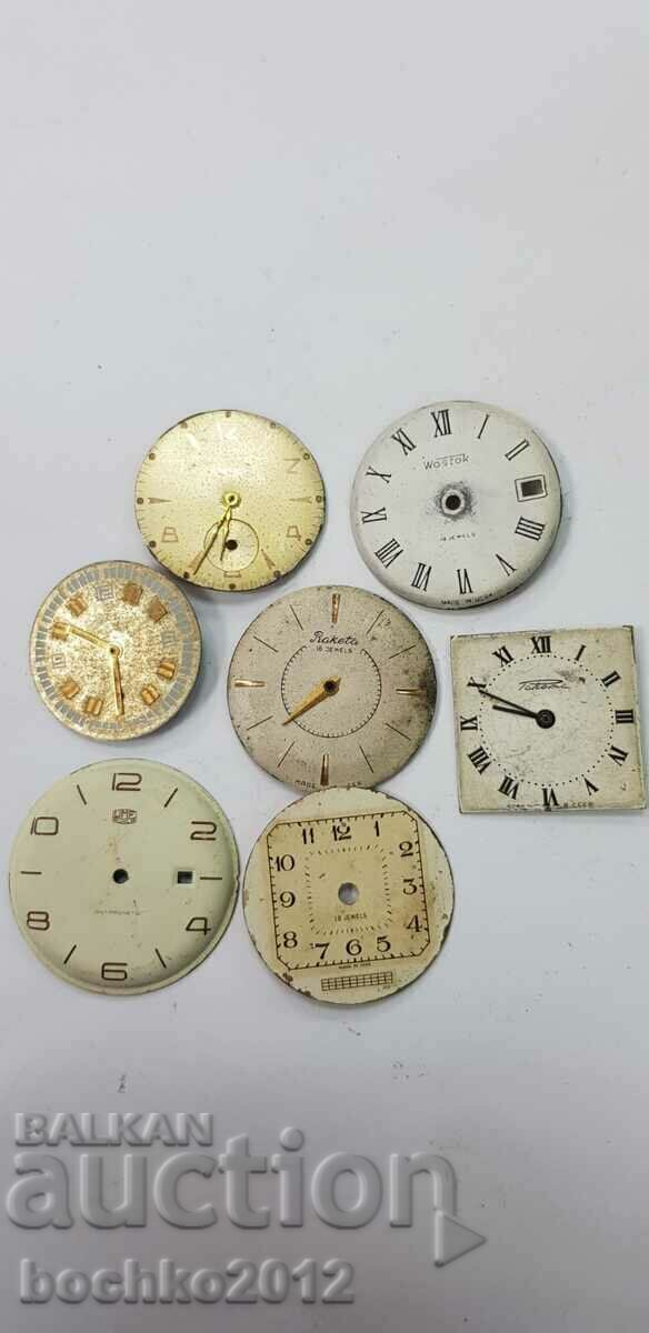 7 pcs. USSR dials, dial for wristwatches 7 pcs. USSR dials, dial for wristwatches