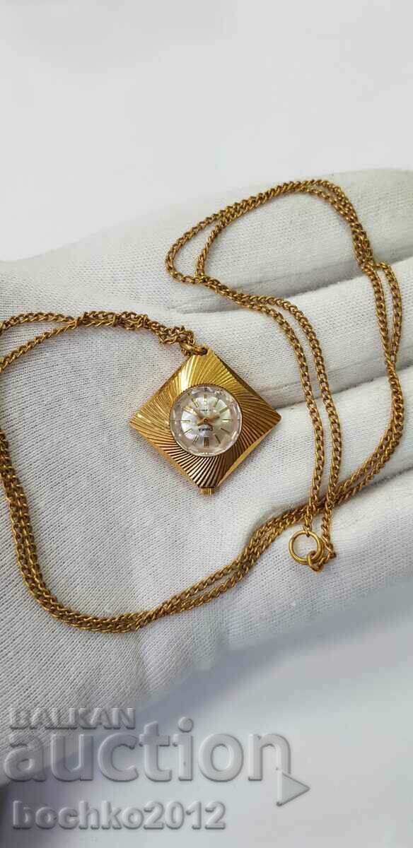 Beautiful USSR women's watch - medallion - Seagull - 7