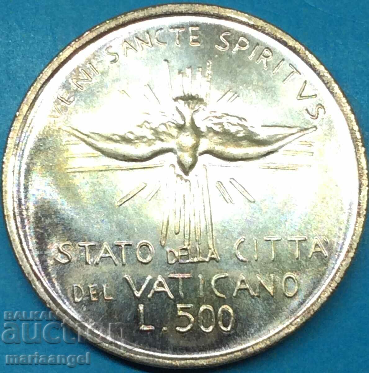 500 λιρέτες 1978 Vatican Sede Vacante UNC Ασημένια πατίνα
