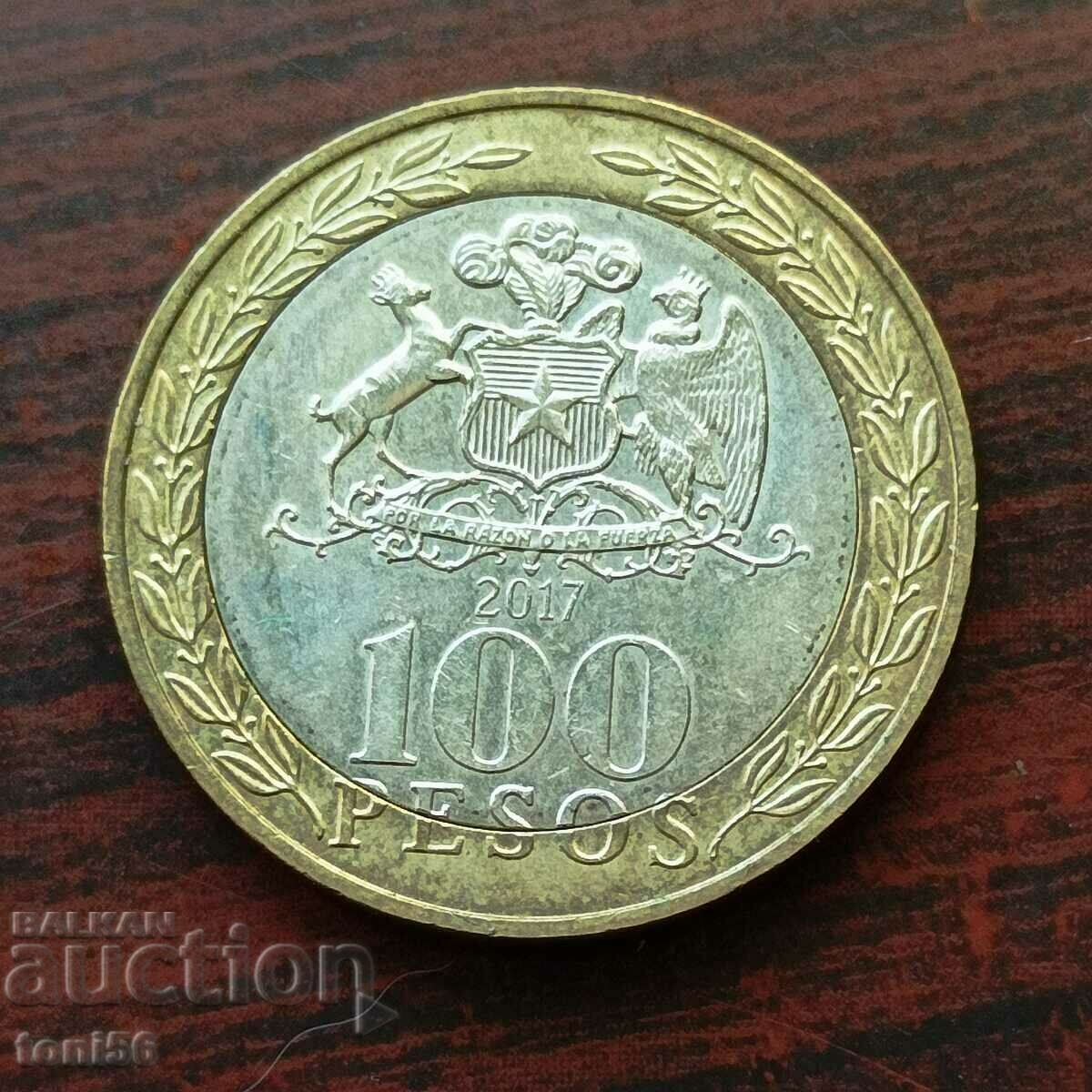 Чили 100 песос 2017 UNC