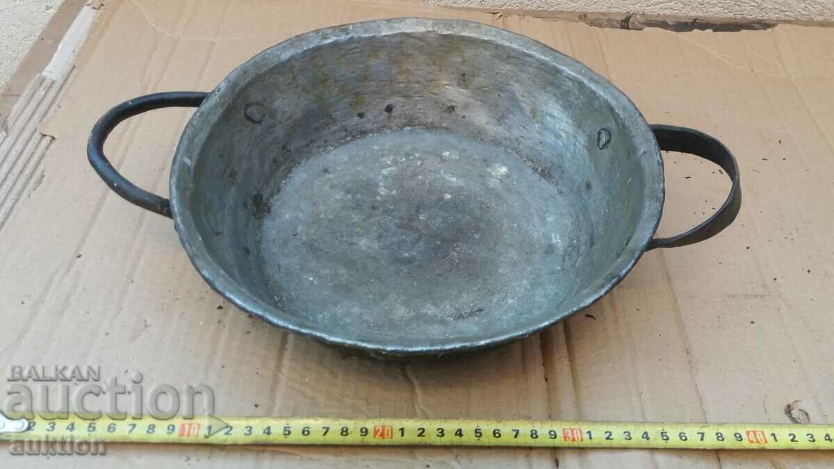 forged revival copper bowl, tray