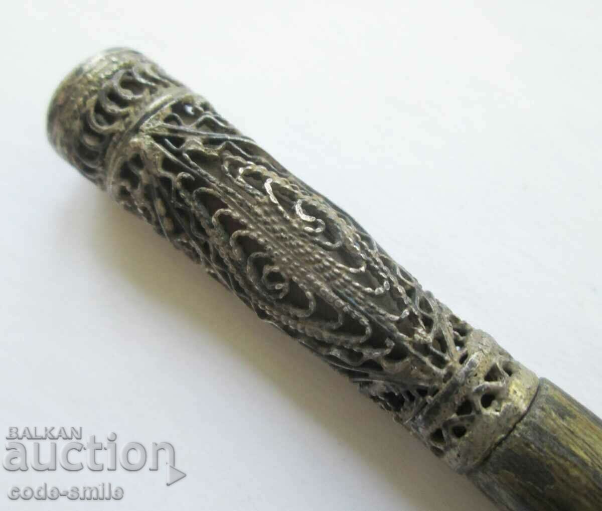 Old vintage cigarette silver filigree handmade 19c. - 6 Old vintage cigarette silver filigree handmade 19c. - 6