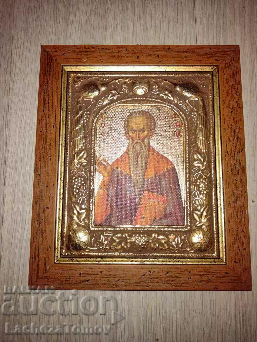 Beautiful icon Greece metal fittings perfect condition