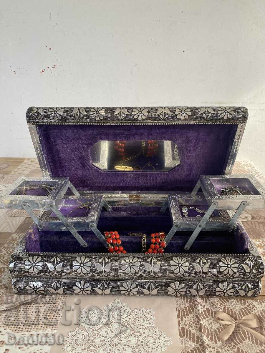 Unique large jewelry box with jewelry