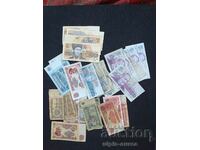 Lot of Bulgarian banknotes