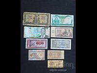 Lot of banknotes from abroad