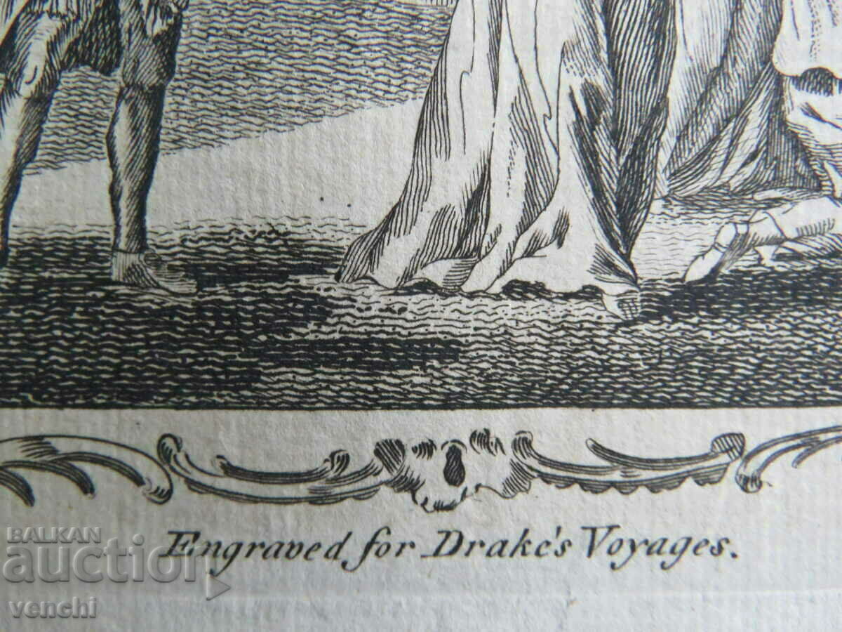 Auction 1768 - ENGRAVING - DRAKE - ORIGINAL Auction 1768 - ENGRAVING - DRAKE - ORIGINAL