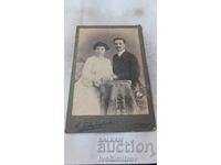 Photo Man and woman Varna 1907 Carton