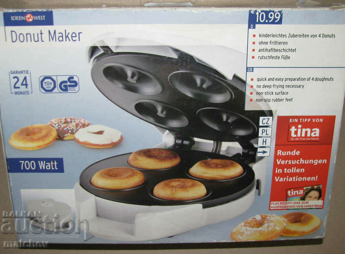 Немски уред за понички Donut Maker на Ideen Welt, запазен