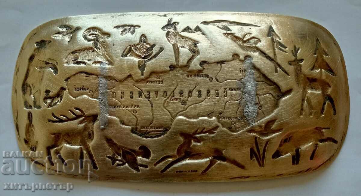 Licitație Scrumiera din alama ornamente Cehoslovacia