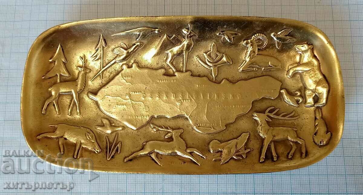 Delivery of Ashtray brass Czechoslovakia ornaments Delivery of Ashtray brass Czechoslovakia ornaments