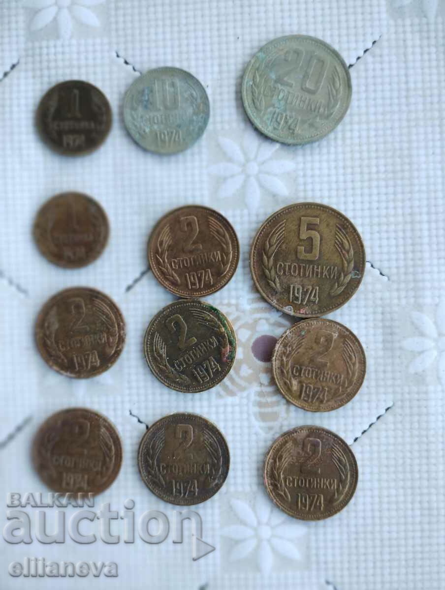 Lot of coins from the Sotsa 1974