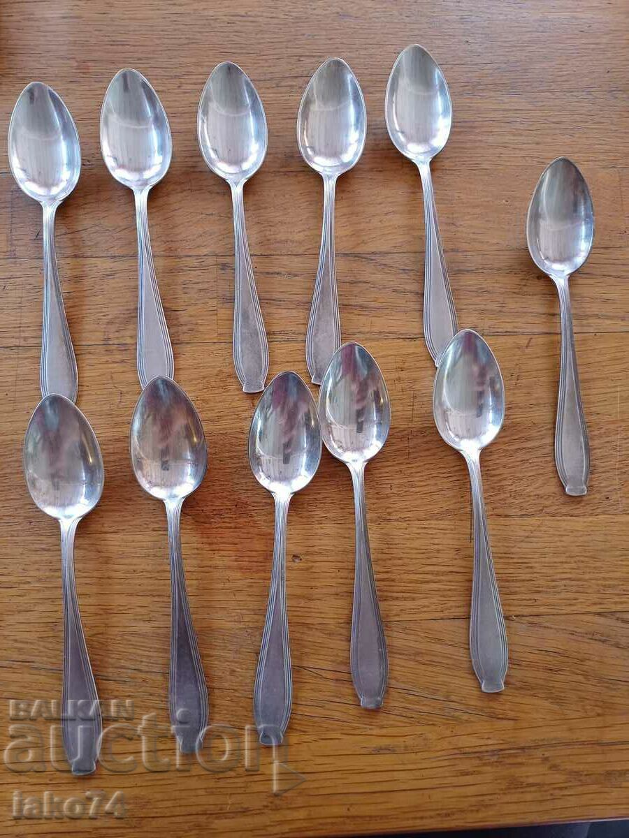 WMF Silver spoons. High sample total 255g.