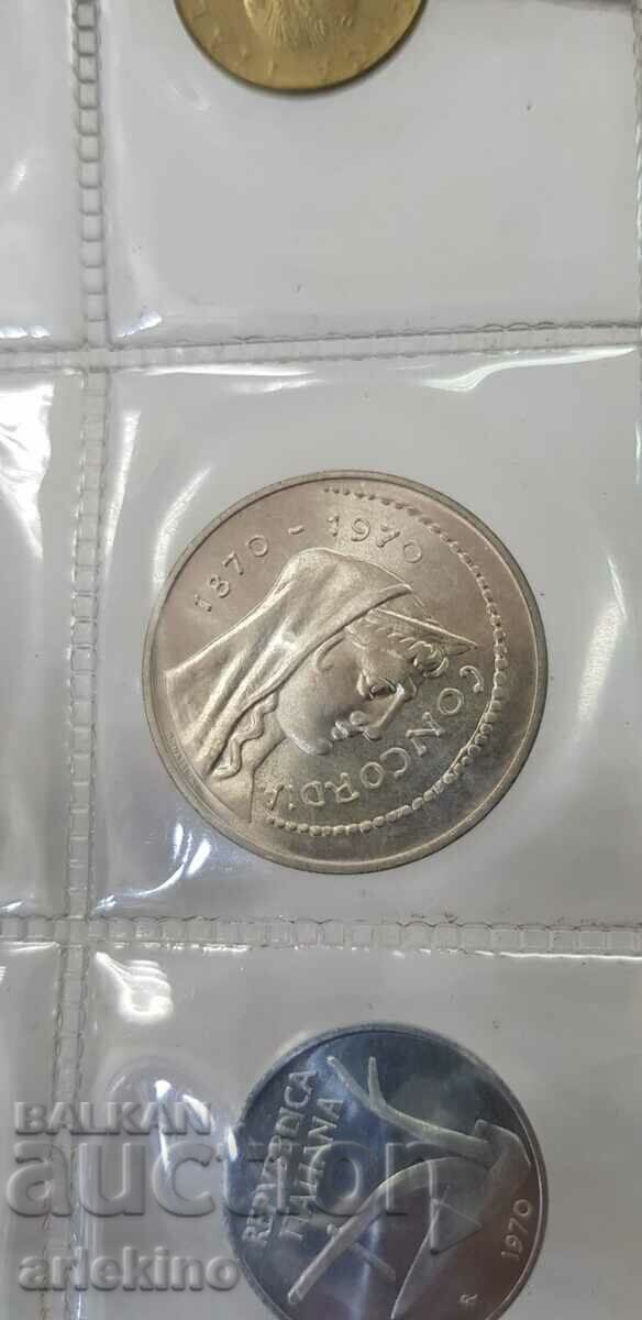 Set of Italian coins - 1970 - silver and nickel with price 90.00 BGN | € 46.02 Set of Italian coins - 1970 - silver and nickel with price 90.00 BGN | € 46.02