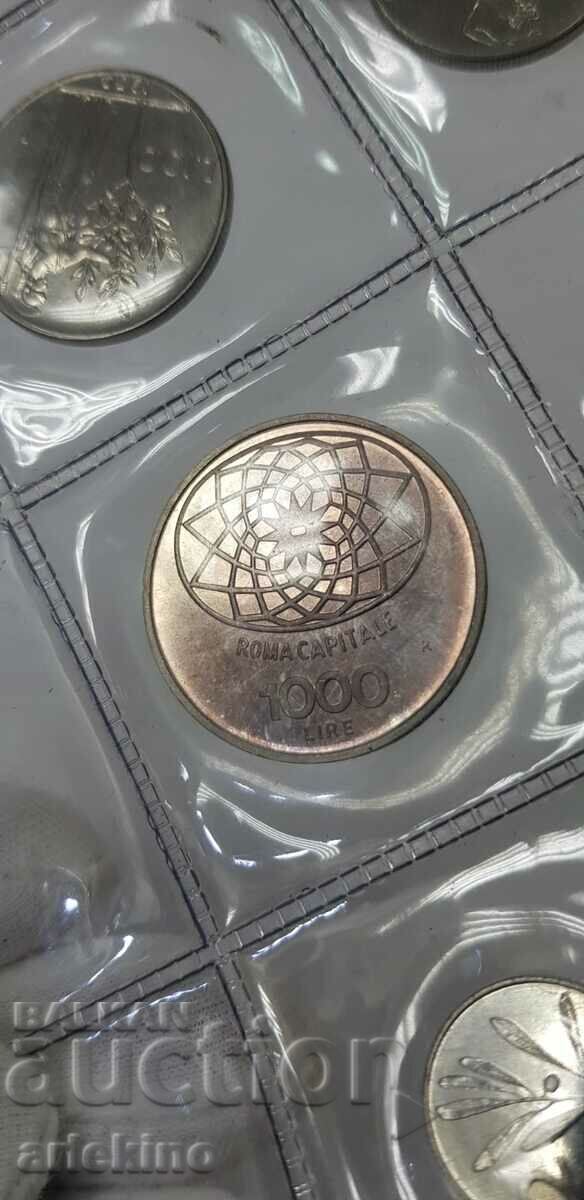 Set of Italian coins - 1970 - silver and nickel - 6 Set of Italian coins - 1970 - silver and nickel - 6