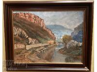 Деньо Чоканов-“Край река Янтра”-маслени бои-подписана