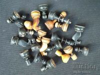 Old chess pieces 22 pieces Soc