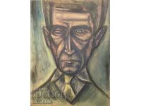 Genko Genkov-"Portrait"-mixed media-framed