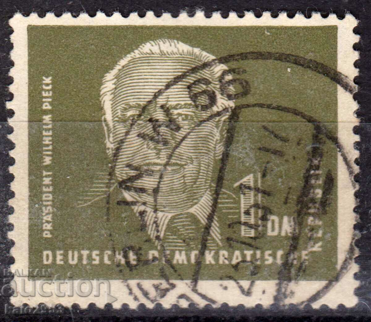 Германия/ГДР-1951-Редовна-през.В.Пик,клеймо