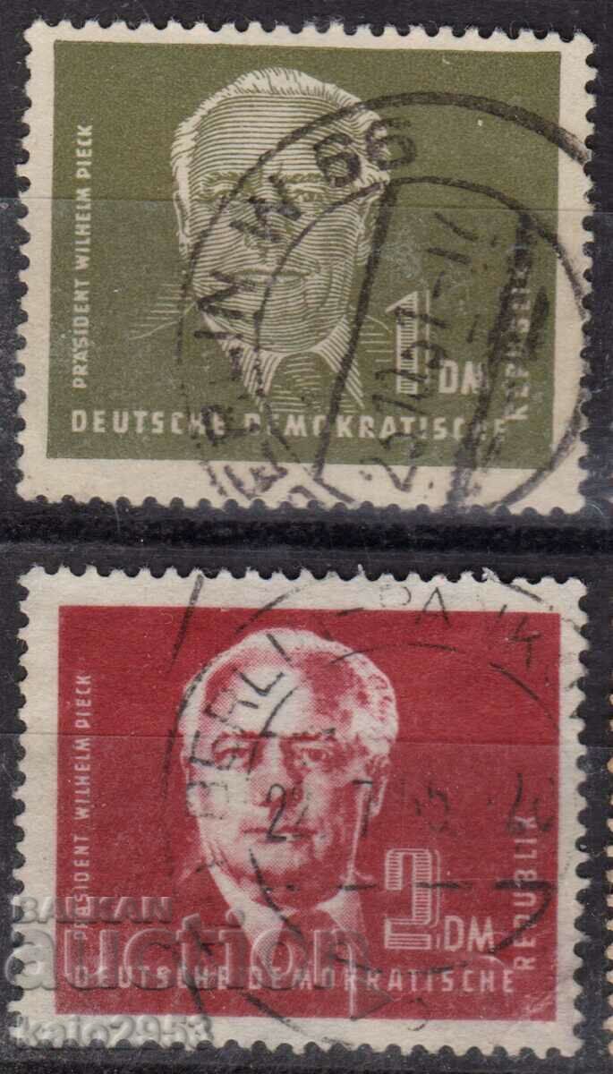 Germania/GDR-1951-Regular-pres.V.Pick, denumiri mari, timbru