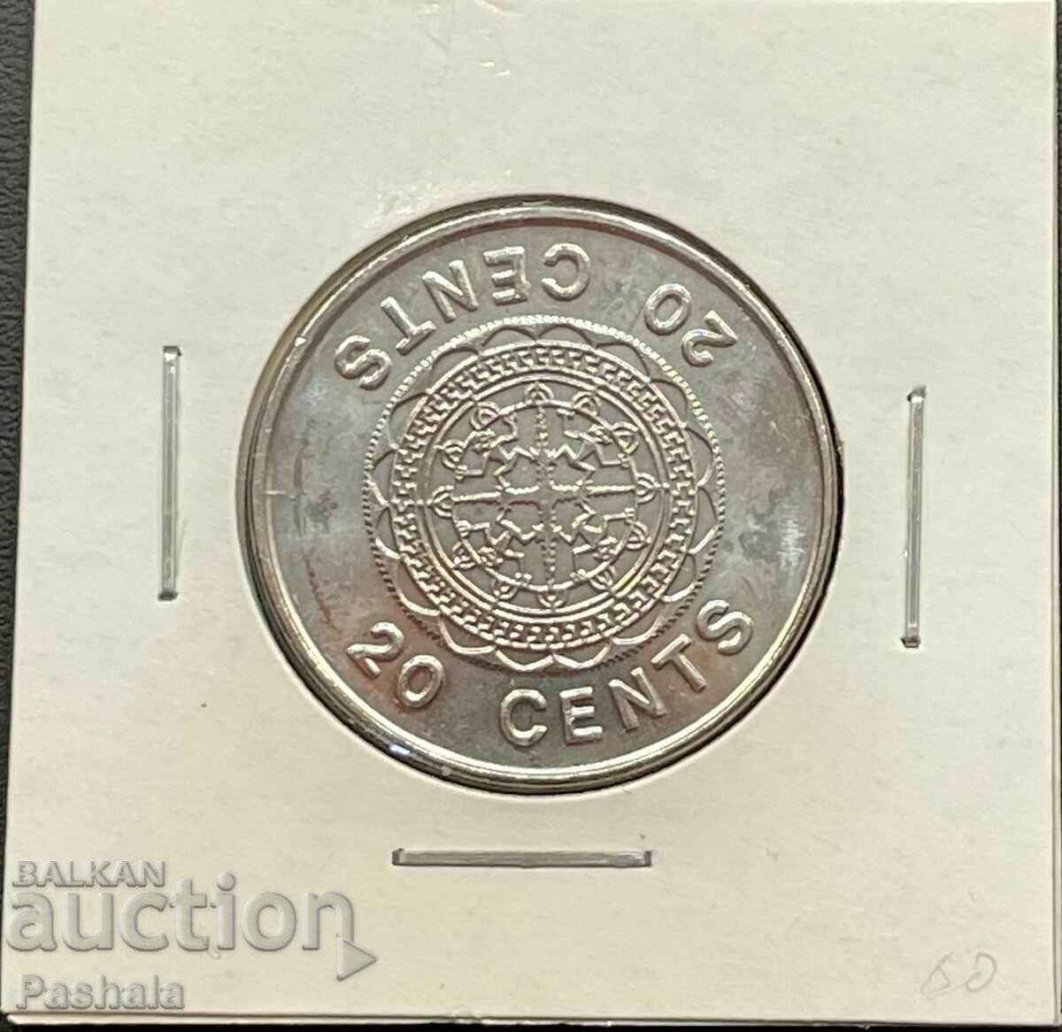 Solomon Islands 20 cent 2008