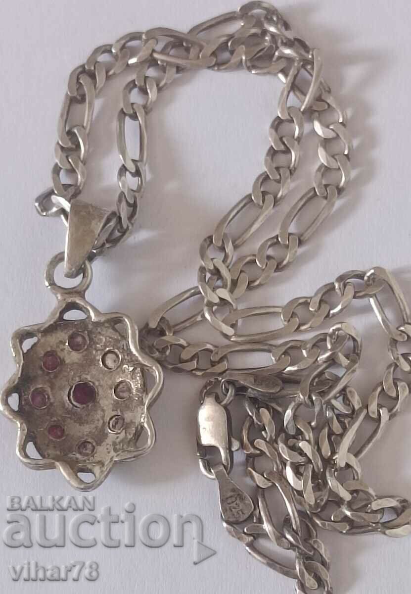 Pandantiv din argint vechi cu rubine - 7 Pandantiv din argint vechi cu rubine - 7