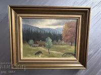Painting canvas landscape oil paints