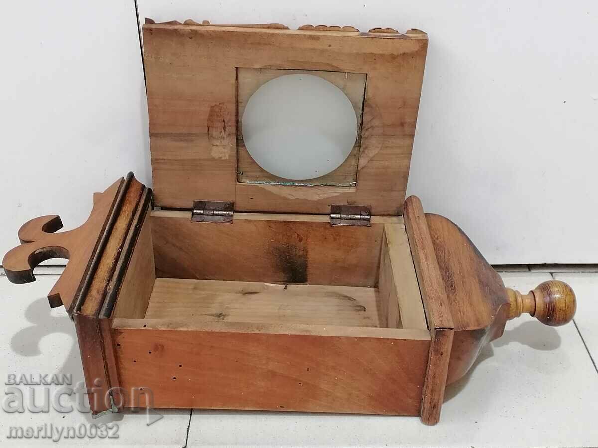 Alarm clock box wood wooden clock primitive - 7 Alarm clock box wood wooden clock primitive - 7