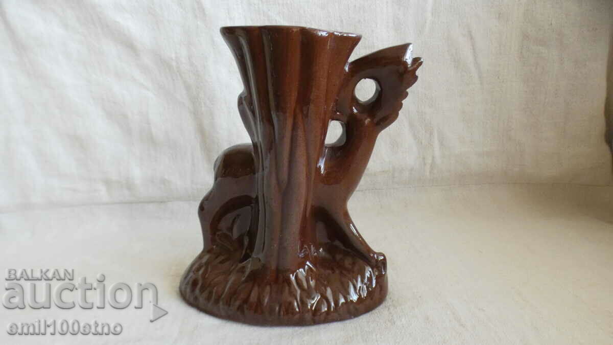 Auction Ceramic composition Deer figure - vase Auction Ceramic composition Deer figure - vase