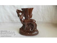 Ceramic composition Deer figure - vase
