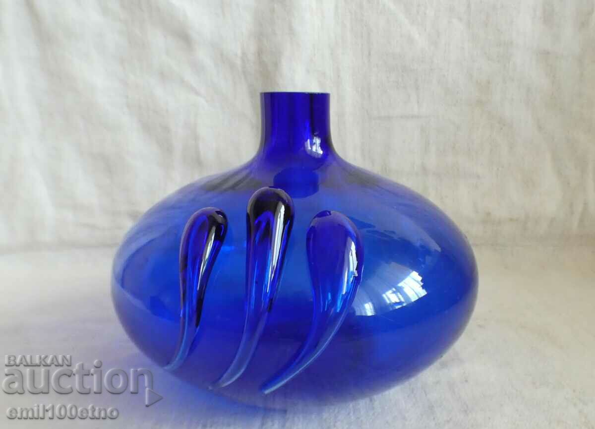 Vase thick colored glass Kitka Novi Pazar