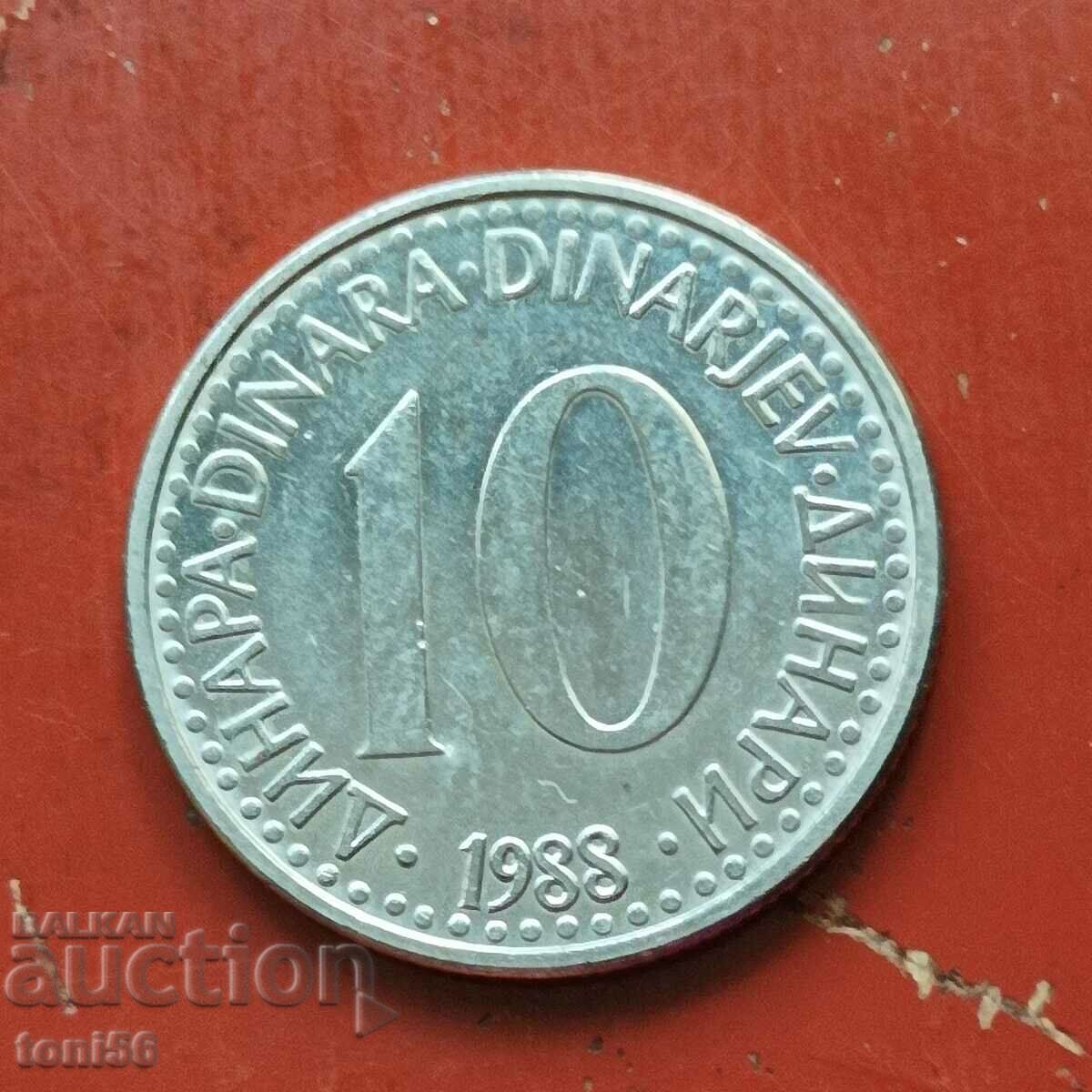 Yugoslavia - 10 dinars 1988