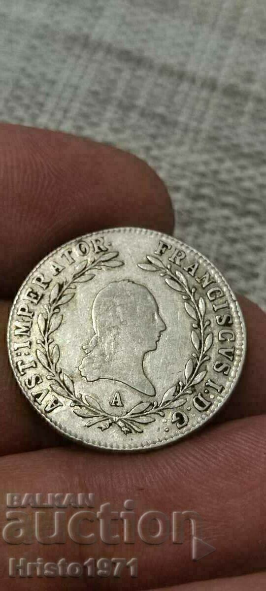20 Kreuzer 1815 with price € 30.00 | 58.68 BGN