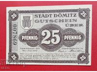 Τραπεζογραμμάτιο-Γερμανία-Μεκλεμβούργο-Πομερανία-Dömitz-25 pf. 1920