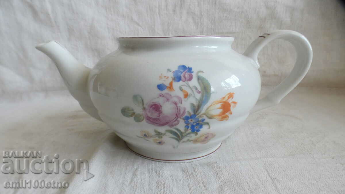 Teapot old Bulgarian porcelain Kitka Novi Pazar with price 12.00 BGN | € 6.14