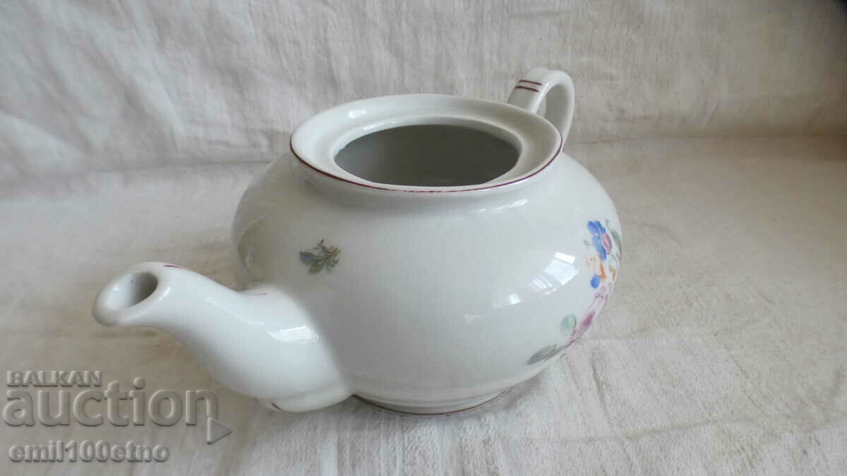 Auction  Teapot old Bulgarian porcelain Kitka Novi Pazar