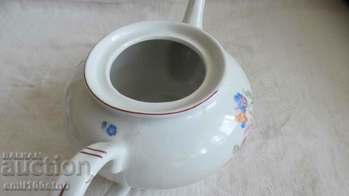 Teapot old Bulgarian porcelain Kitka Novi Pazar - 5