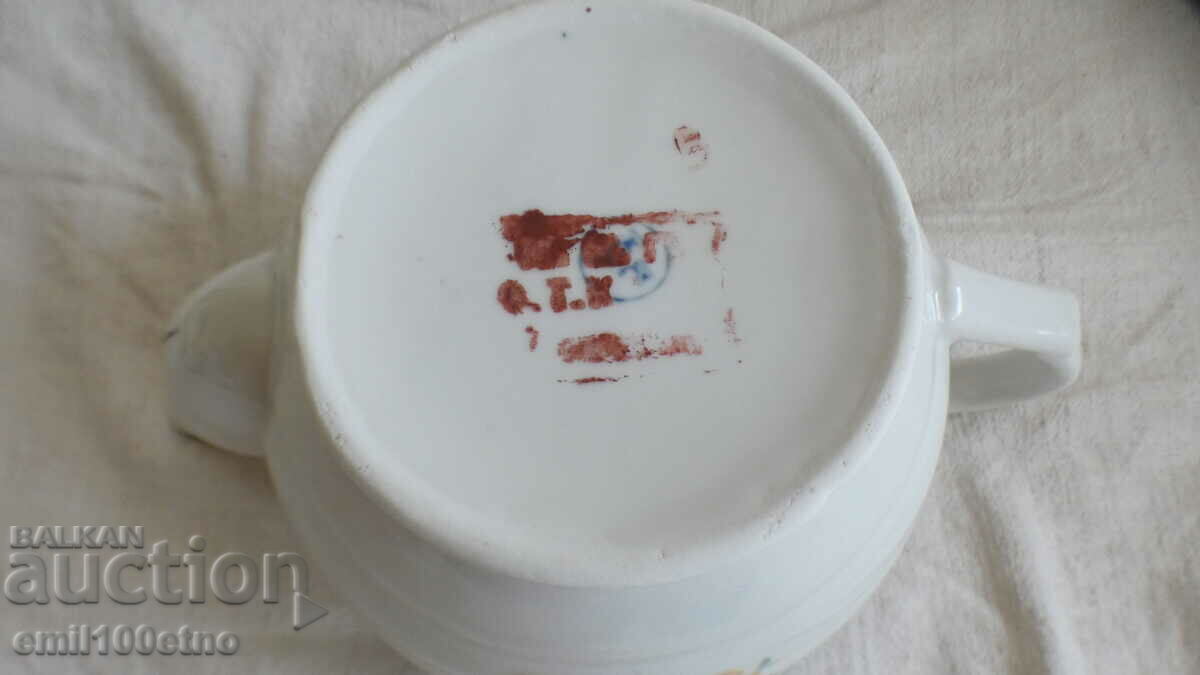Teapot old Bulgarian porcelain Kitka Novi Pazar - 6