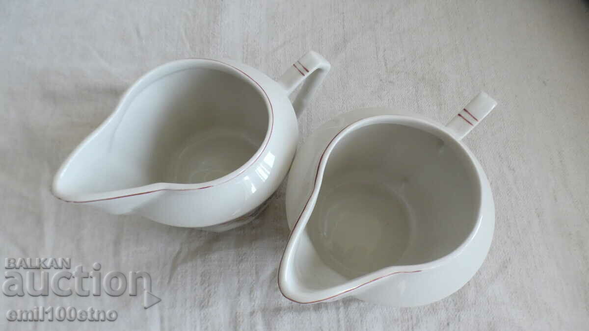 Auction  Set of small jugs old Bulgarian porcelain Kitka Novi Pazar