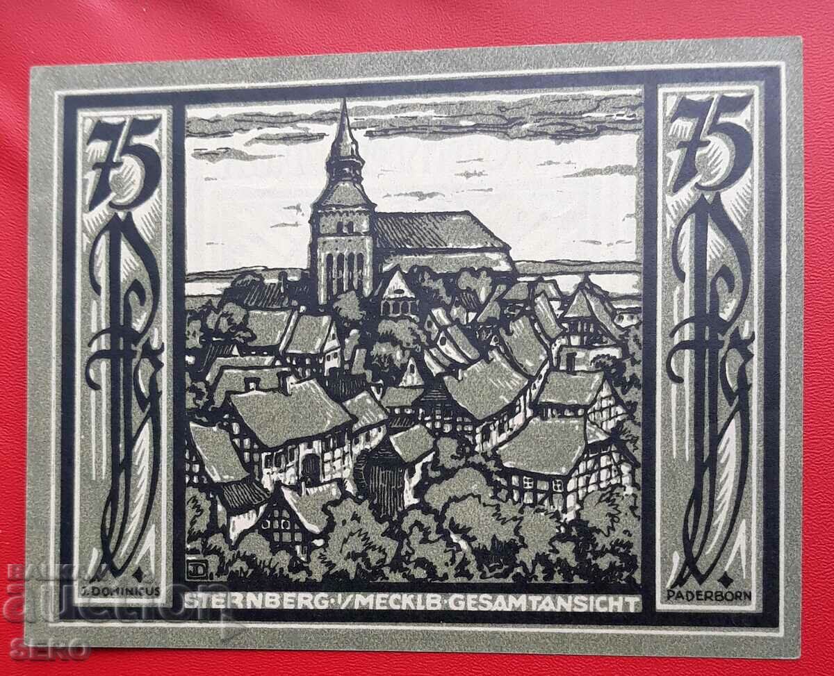 Bancnota-Germania-Mecklenburg-Pomerania-Sternberg-75 pf. 1922