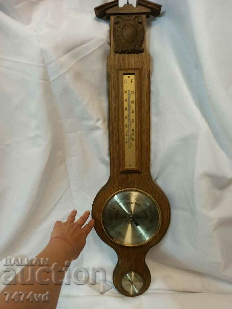OLD GERMAN BAROMETER, THERMOMETER HYGIOMETER -80 CM with price 80.00 BGN | € 40.90 OLD GERMAN BAROMETER, THERMOMETER HYGIOMETER -80 CM with price 80.00 BGN | € 40.90
