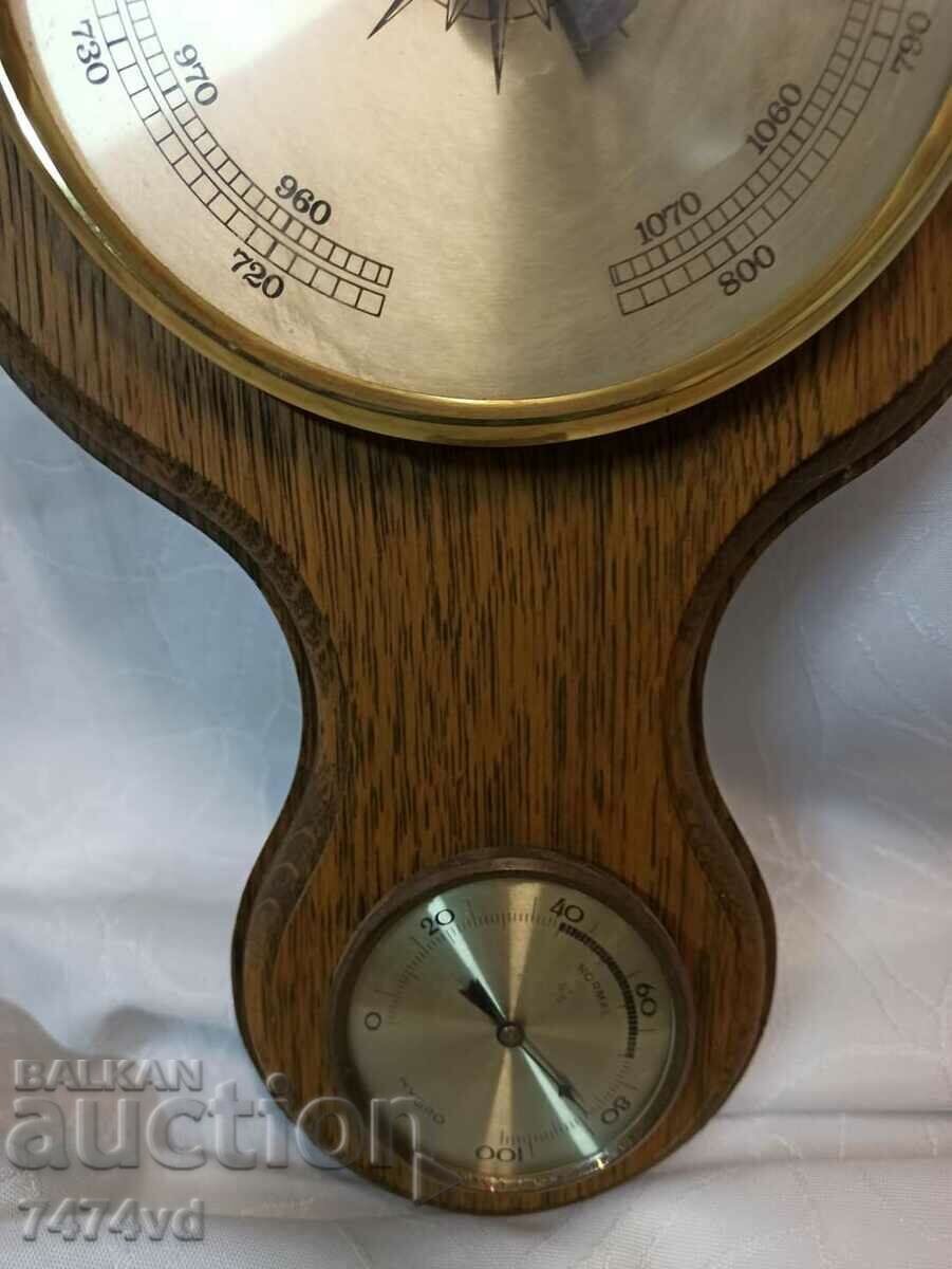 OLD GERMAN BAROMETER, THERMOMETER HYGIOMETER -80 CM - 6 OLD GERMAN BAROMETER, THERMOMETER HYGIOMETER -80 CM - 6