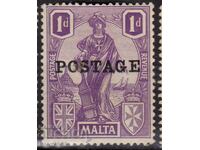 GB/Malta-1926-Regular-Allegory with "Poostage", MLH