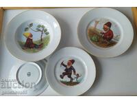 SET of plates with paintings by the artist Paul Müller/Bavaria