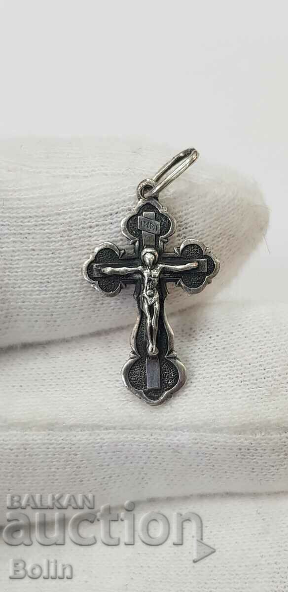 Колекционен сребърен украински кръст с Исус Христос 925 пр. Колекционен сребърен украински кръст с Исус Христос 925 пр.