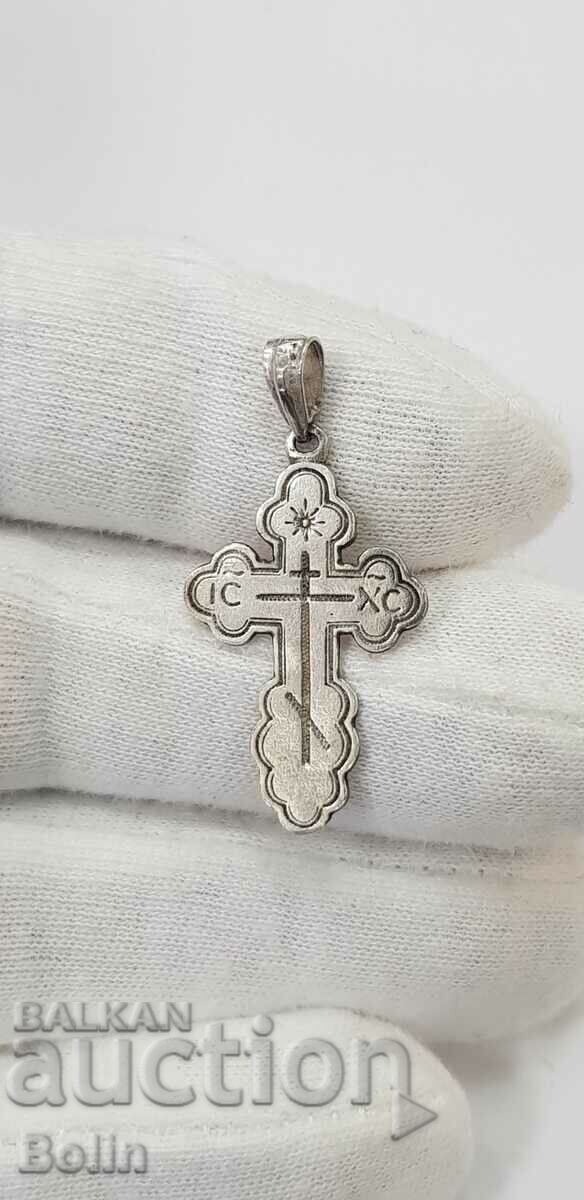 Παλιός ρωσικός ασημένιος σταυρός - 20ος αιώνας με τιμή 45.00 BGN | € 23.01 Παλιός ρωσικός ασημένιος σταυρός - 20ος αιώνας με τιμή 45.00 BGN | € 23.01