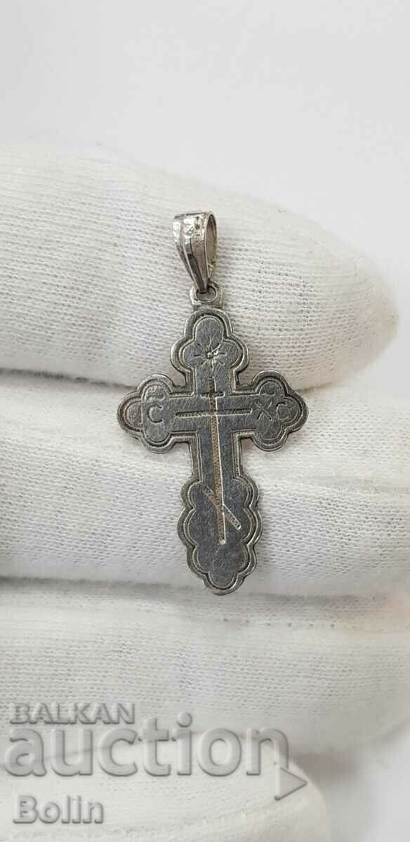 Παράδοση Παλιός ρωσικός ασημένιος σταυρός - 20ος αιώνας Παράδοση Παλιός ρωσικός ασημένιος σταυρός - 20ος αιώνας