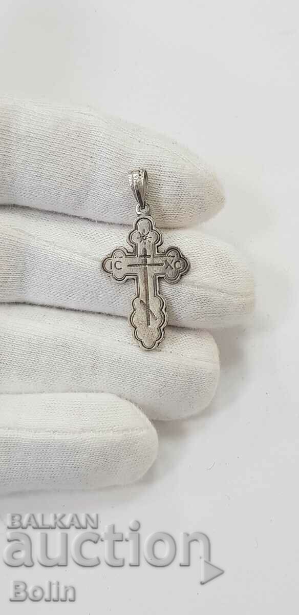 Παλιός ρωσικός ασημένιος σταυρός - 20ος αιώνας - 6 Παλιός ρωσικός ασημένιος σταυρός - 20ος αιώνας - 6