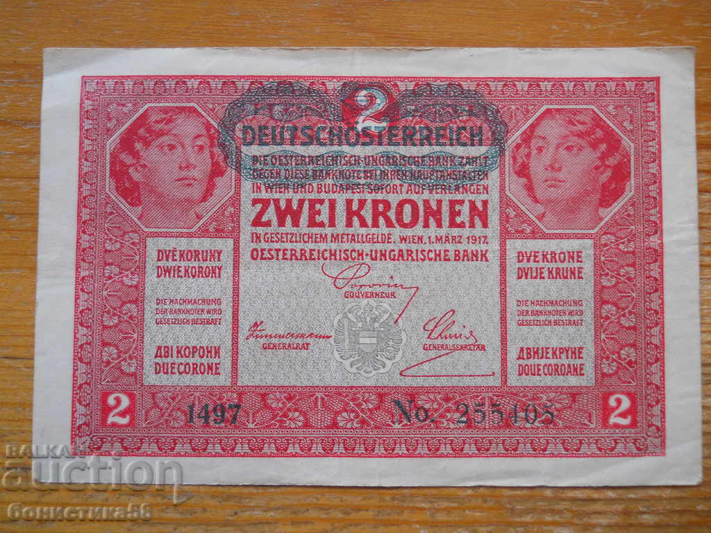 2 kroner 1917 - Austria-Hungary ( VF )