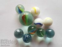 ✅ #11 - 10 pcs. GLASS BALLS/ TAPES - SMALL AND LARGE ❗